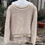 Hers & Mine Oversized Fluffy Cozy Light Tan Pullover Boutique  High Low New Photo 0