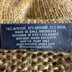 Wooden Ships  Mohair Wool Sweater V Neck Pullover Oversized Knit Mustard M/L Photo 2