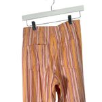 Maeve Anthropologie Colette Orange Striped Linen Pants Wide Leg Crop Womens 27 Photo 4