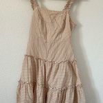 Forever 21  contemporary striped dress ruffled straps Sz M Photo 0