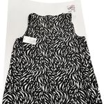 Nine West  Tank Top Size Small Animal Zebra Print Black White Lined New Photo 1