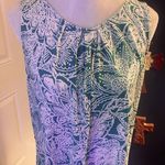 Loft  Green and White Midi Dress with Elegant Design Photo 1