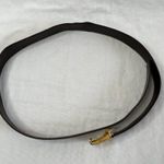 Vintage Christian Dior Brown Leather Belt With Gold Photo 6