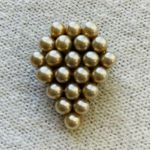 Vintage Art Decor artificial pearls dress clip brooch Photo 0