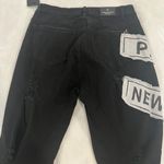 American Bazi Trendy Black Distressed Jeans with Paris New York Patches By Photo 4