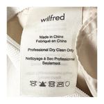 Aritzia WILFRED Cream Wide Leg High Rise Cropped Crepe Pants, Size 0 Photo 2