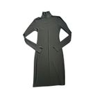 Norma Kamali Black Long Sleeve Turtleneck Midi Dress Size S Photo 2