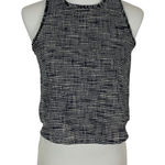 ZARA  XS Blue Tweed Sleeveless Top Cropped Career Officewear Y2K Photo 0