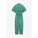 ZARA Floral Printed Cotton Jumpsuit Photo 10