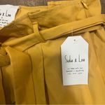 Sadie Love Mini Skirt Womens Size Large Yellow Gold Belt Tie Boho Preppy Simple Photo 5