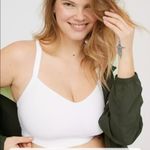 Aerie Large Real Me Stretch Extensible medium support white lounge sports bra Photo 9