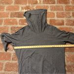 CAbi Cowl Neck Snap Sleeve Pullover Sweatshirt Size Medium Gray Charcoal Stretch Photo 5