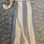Japna Split Wide Open Leg blue and white striped beach wear pants Photo 2