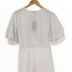 19 Cooper White Polka Dot Faux Wrap Dress Flutter Sleeves size Small NWT *Flaw Photo 6