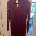 Women's Ambiance Burgundy Lace Dress Size M Red Size M Photo 0