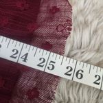 BCX  Mock Neck Fully‎ Lined Lace Tank Top Dark Red Size Medium Photo 10