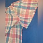 Medium Vintage Tommies nightgown pastel plaid, checkered pattern. White Photo 5