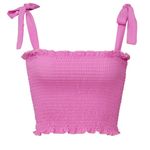 Show Me Your Mumu smocked crop top bows Pink Antoinette Smocked Barbie neon Photo 5