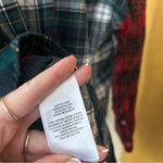 Ralph Lauren Polo  Patchwork Flannel Crest Emblem Boyfriend Button Up Shirt Sz L Photo 7
