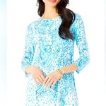 Lilly Pulitzer Ophelia Dress Resort Karma Camellia Engineered White/Blue XXS NEW Photo 2