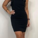 Black Halo one shoulder Ruffle Sheath Dress Photo 5