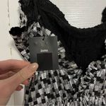 ZARA  Shimmery Metallic Silver Party Mini Dress NWT Photo 5