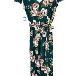 Charlotte Russe  Floral Green Cold Shoulder High Low Wrap Dress Size Small NWT Photo 6