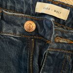 Cleo+Wolf Women’s Blue Jeans 25/32 Straight Leg High Rise Distressed Medium Wash Photo 7