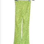 ZARA NWT  HIGH RISE FLARED JACQUARD PANTS  GREEN Photo 9