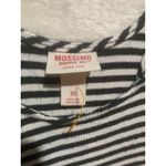 Mossimo Supply Co . Black White Striped Ribbed Racerback Tank Top XS Photo 1
