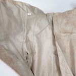 Vintage Y2K New York & Company Copper Gold Shimmer 100% Leather Blazer Size 2 Photo 3
