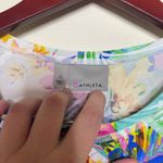 Athleta  half zip long sleeve swim rash guard in tropical print XL Photo 1