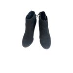 Madeline Girl Black Suede Wedge Ankle Boots with Zipper Women's Size 8.5 Fall Photo 2