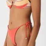 New! Set! Zulu & Zephyr Free People Tie Curve Brief Bikini, size 4‎ Orange Photo 0