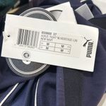 Puma Women's Kurze Tight Bike Shorts Mesh Sides Navy/White Trim-Medium Photo 3