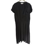 Isabel Marant  Étoile West Asymmetrical Hem Dress Size 40 Black Midi Photo 3