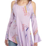 Free People  Clear Skies Cold Shoulder Tunic in Lilac Photo 0