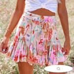 Altar'd State Floral Ruffle Mini Skirt Photo 0