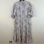 Gap  Multicolor Puff Sleeve Floral Midi Shirt Dress Size XXL Photo 9