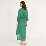 Raquel Allegra Gauze Jade Los Feliz Dress In Green Photo 3