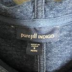 Pure Jill Indigo Quilted Zip Up Hooded Cardigan Jacket Size SP Casual Blue Photo 1