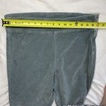 Free People Velvet Crop Flare Pants Green Slim Fit Stretch Corduroy Size M Photo 8