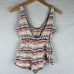 Free People Intimately Striped Sleeveless Beach Romper Pink Photo 3