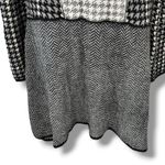 BCBGMAXAZRIA Monaco Size L Black White Houndstooth Sweater Dress Academia Photo 4
