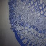 Chico's  M Blue String Crocheted Top Photo 2