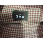 The Sak  Pebbled Leather Contrast Stitch Gingham Lining Shoulder‎ Handbag Black Photo 4