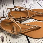 ASOS NWOT  tan Nude‎ gold suede sandals Photo 3