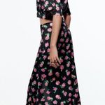 ZARA NWOT  SATIN MIDI SKIRT WITH FLORAL PRINT  HIGH WAIST BLOGGERS FAV Photo 3