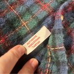 Pendleton Plaid Green and Red Women’s Shirt; Large Long Photo 2