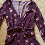 Aeropostale Burgundy floral long-sleeve romper by  Photo 4